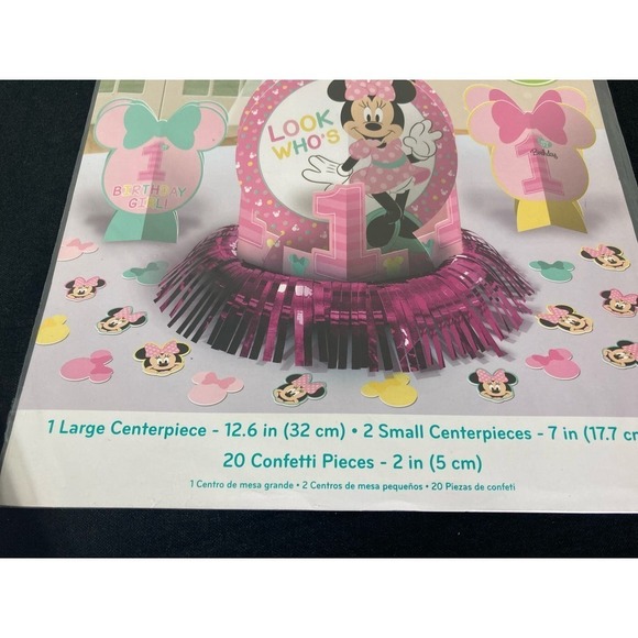 Disney Minnie Mouse Table‎ Decorating Kit Lot of 4 Birthday Party Decorations - Picture 6 of 9